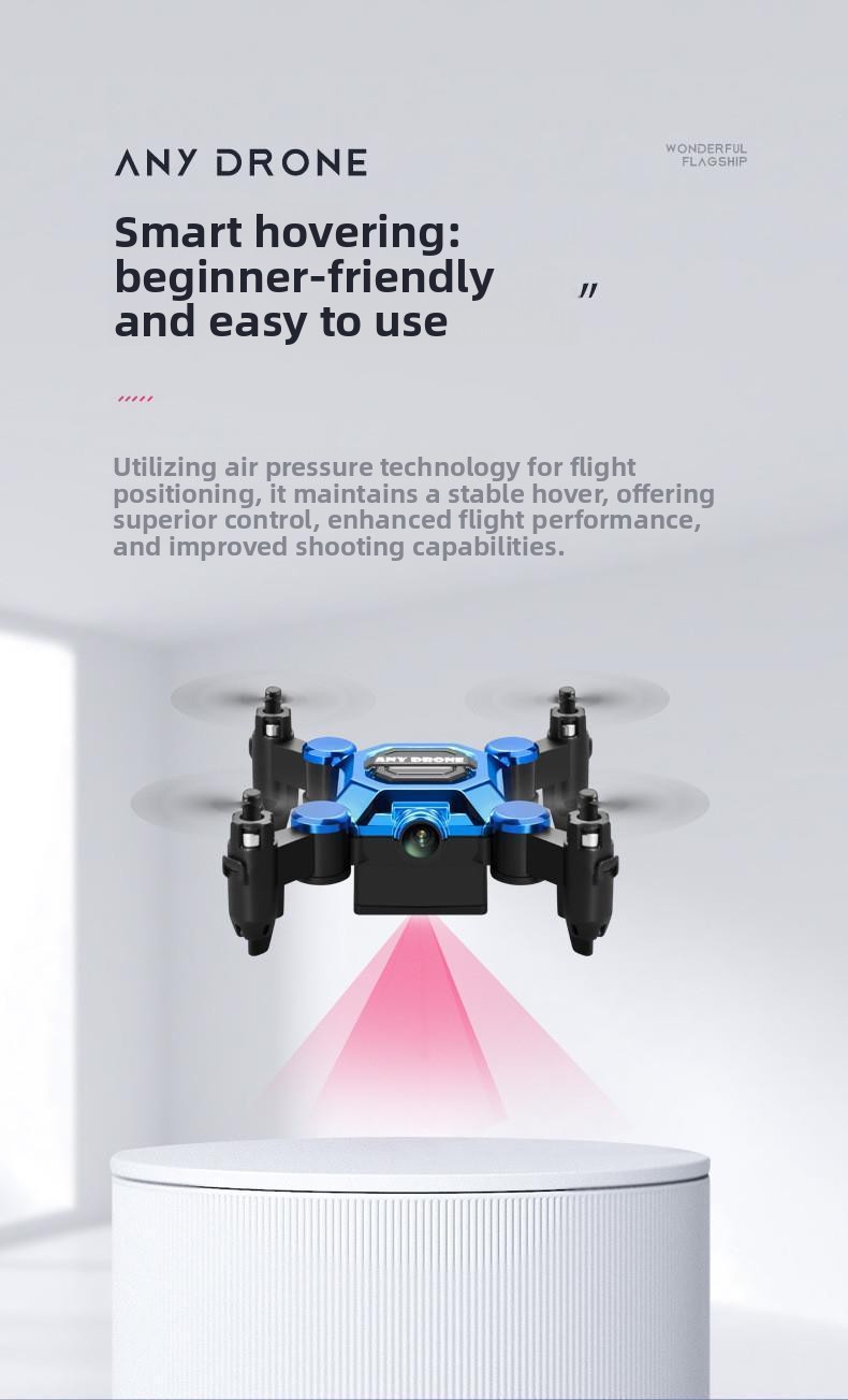 Mini Camera Drone Folding Remote Control Toy Helicopter - Angle view of the product in use