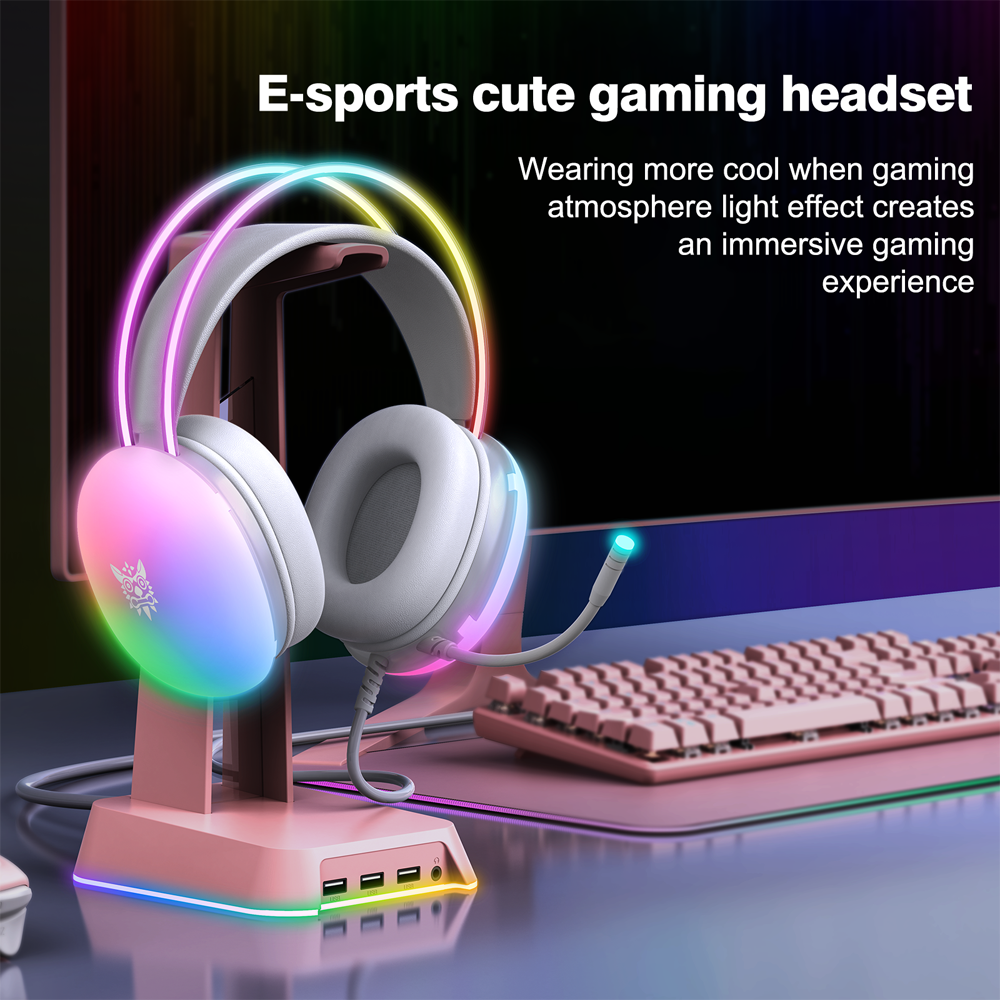 ONIKUMA gaming headset with RGB lighting