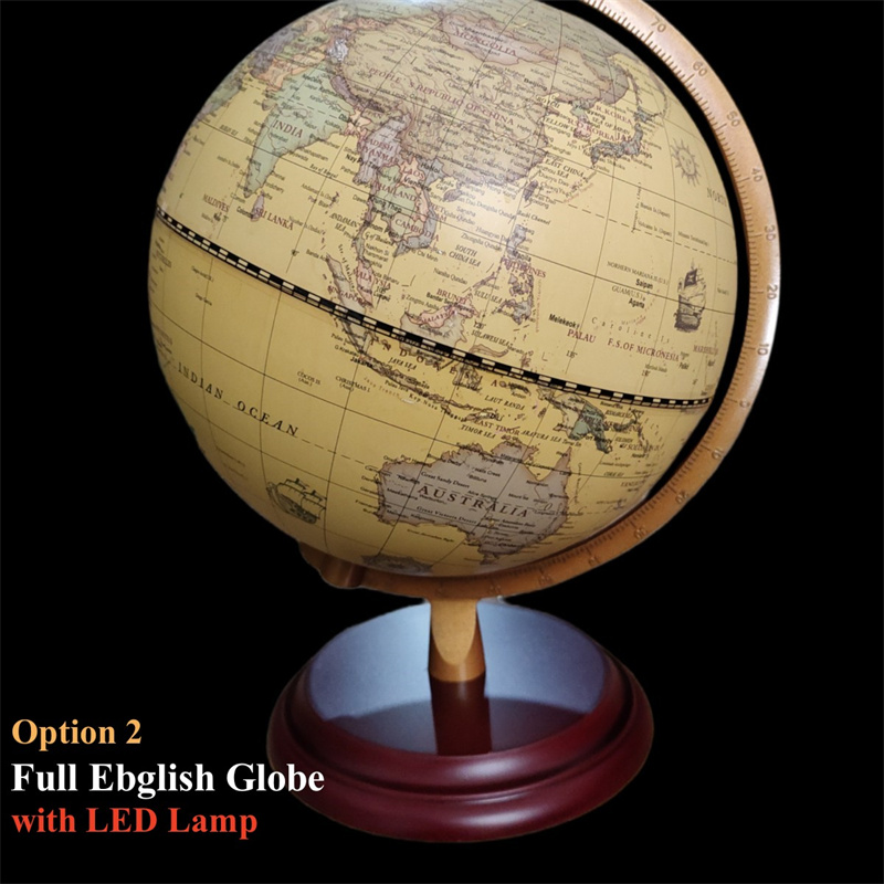 World globe showing geographic details and political boundaries