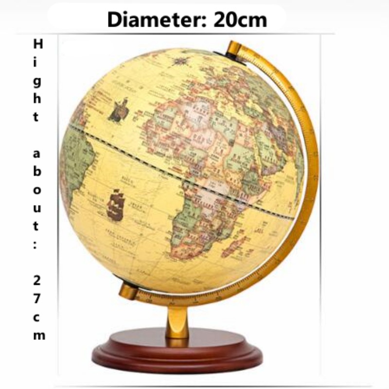 Classical style 20cm world globe with LED light