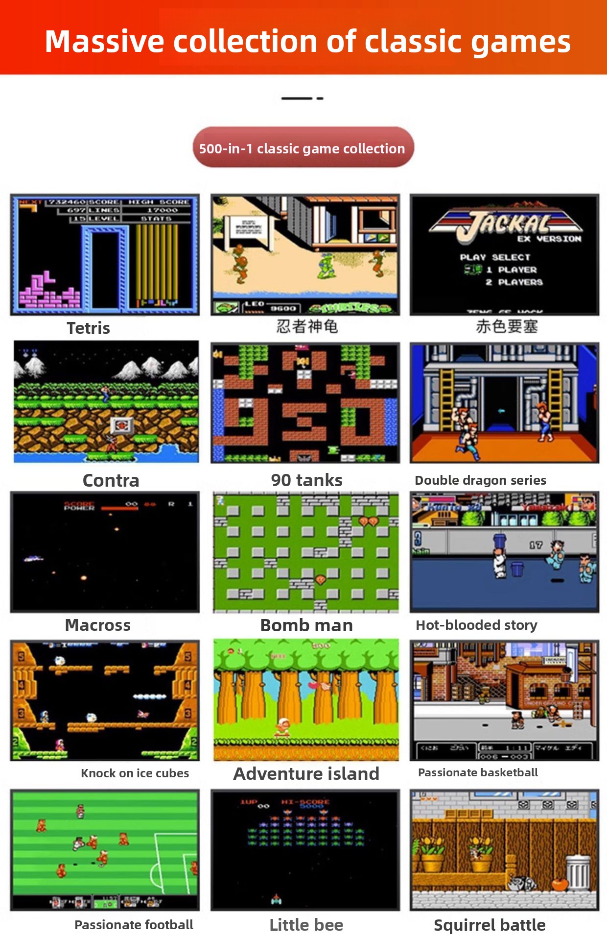 G5 Retro Handheld Game Console 500 Classic Games Portable - Zoomed image showing craftsmanship