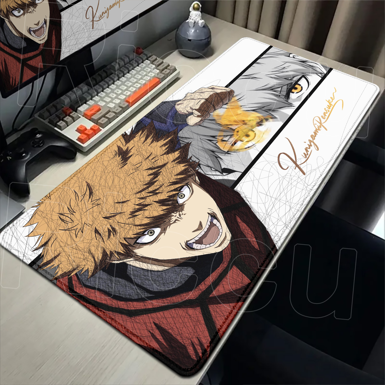 Blue Lock Rin Itoshi anime large gaming mouse pad