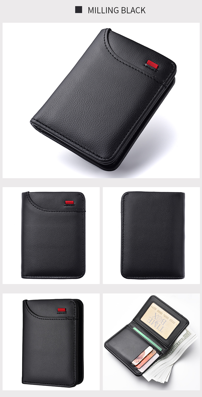 Mens Vertical Wallet Slim Multi Card Mini Card Holder - Durability emphasized through real-world setting