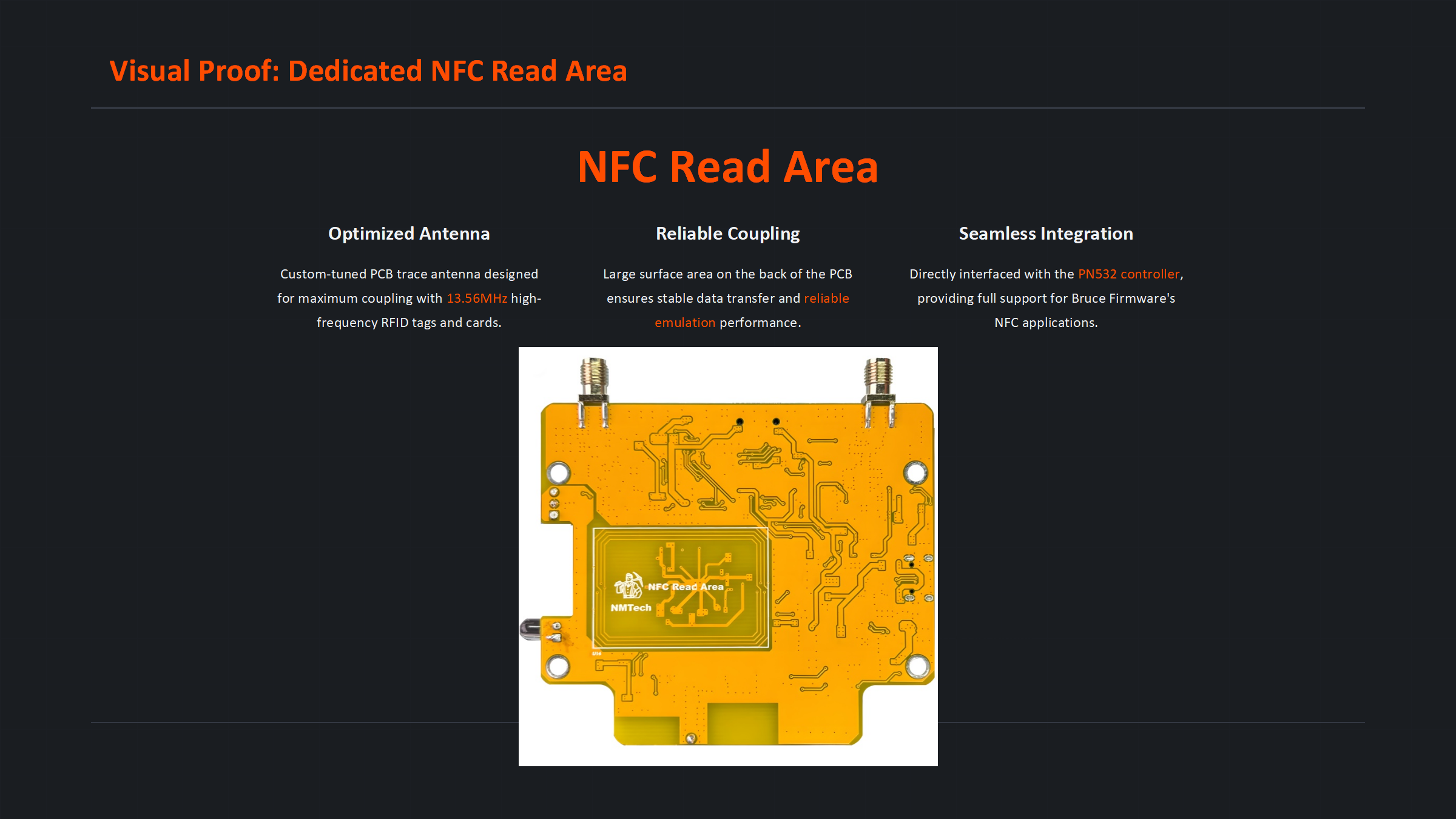 Top view of the multi-band RF expansion board