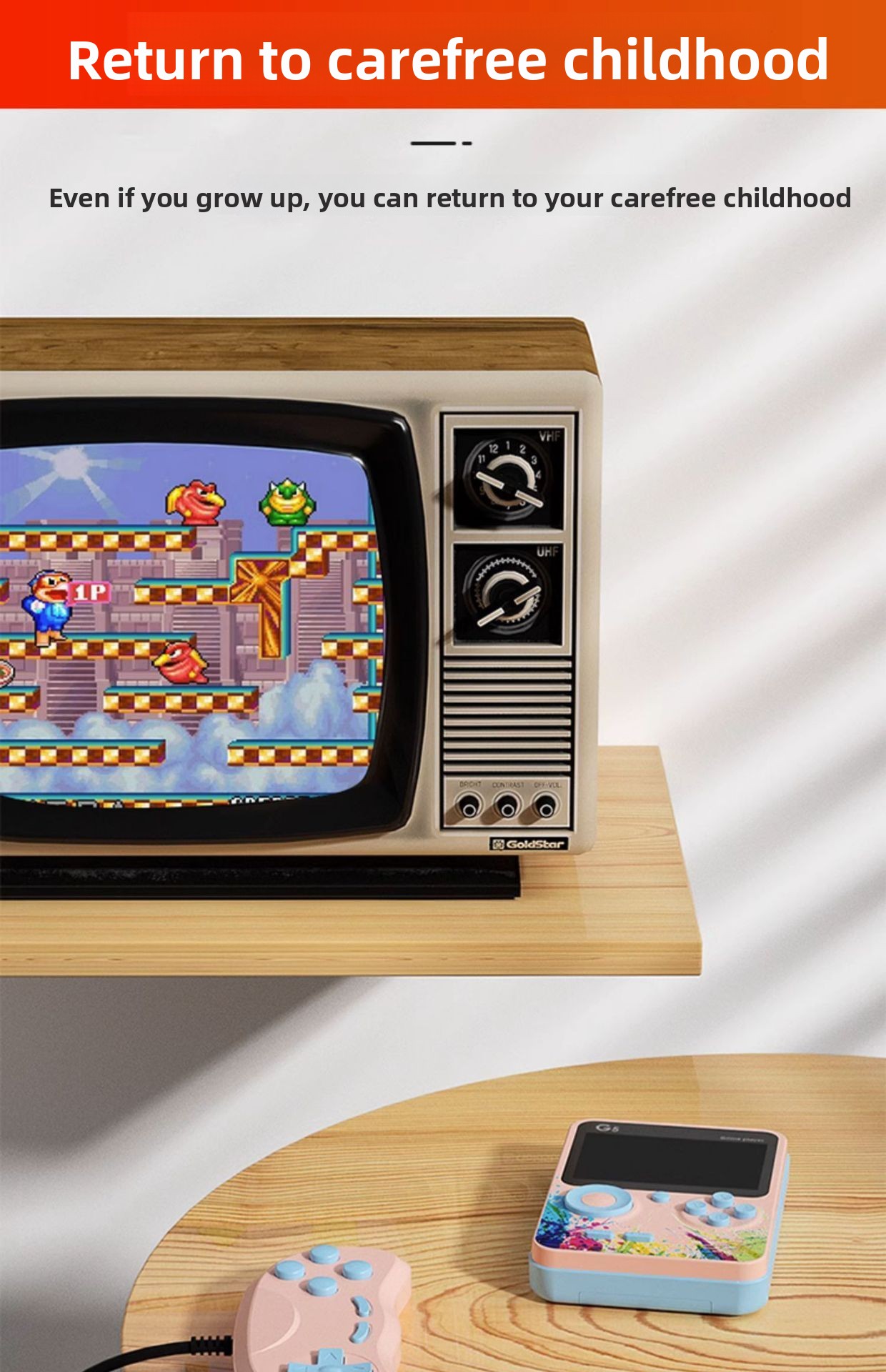 G5 Retro Handheld Game Console 500 Classic Games Portable - Product close-up for better view