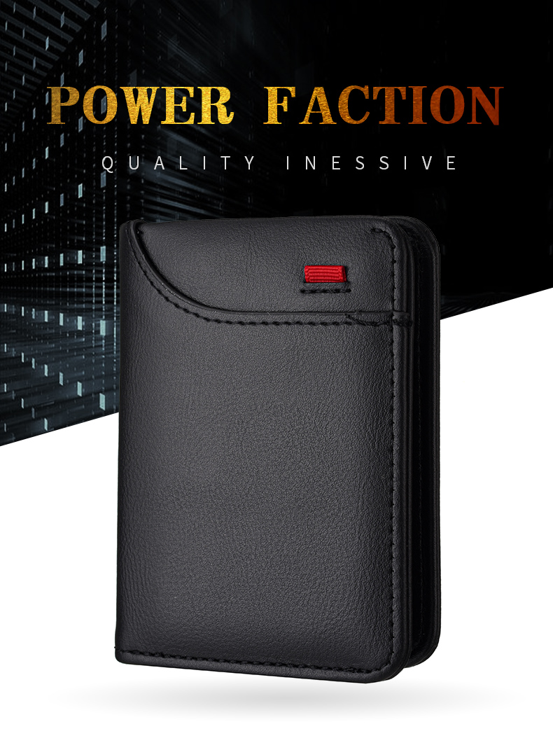 Mens Vertical Wallet Slim Multi Card Mini Card Holder - Detailed view of the product