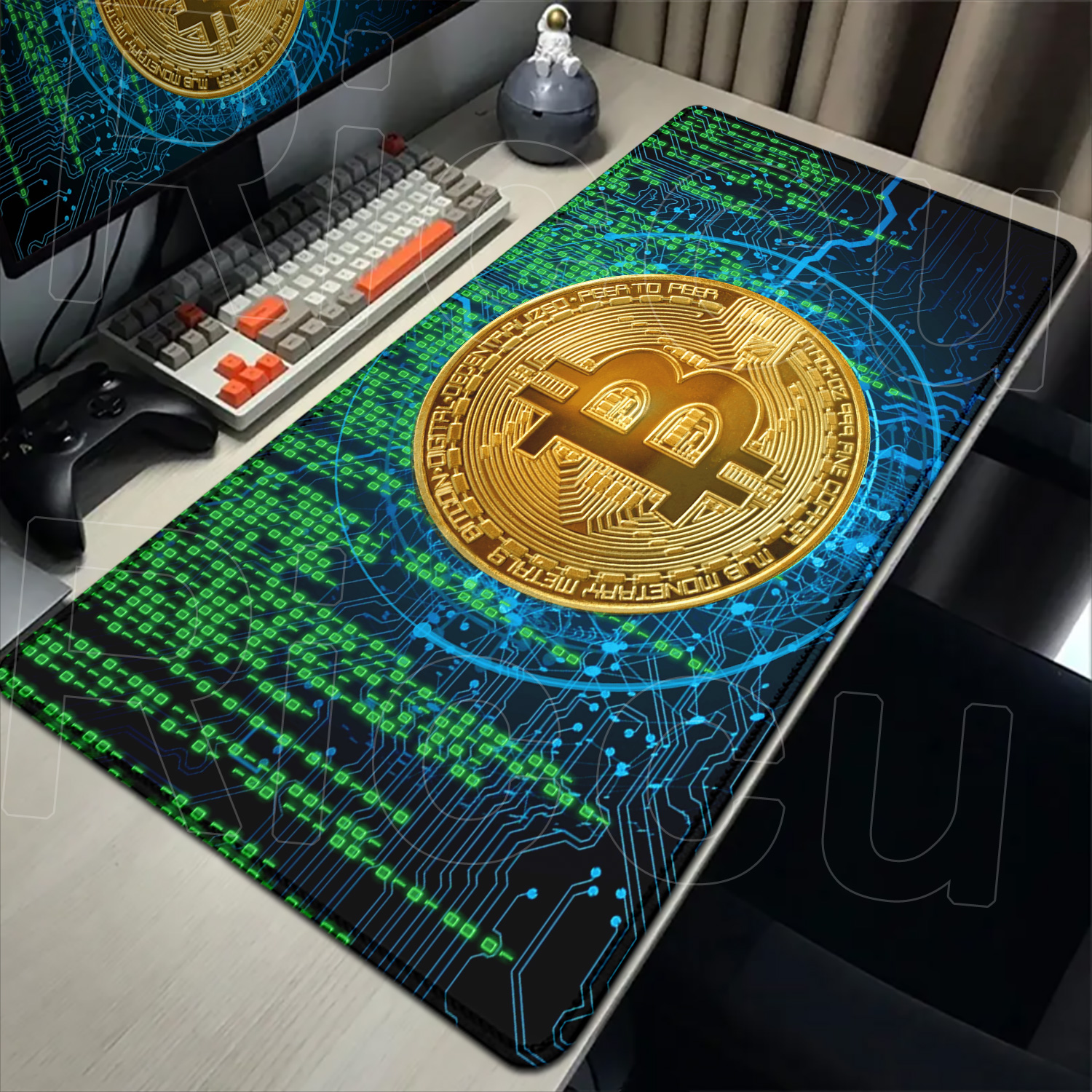 Bitcoin Mouse Pad XXL Large Desk Mat Gaming Deskpad 90x40cm - Front-facing product display