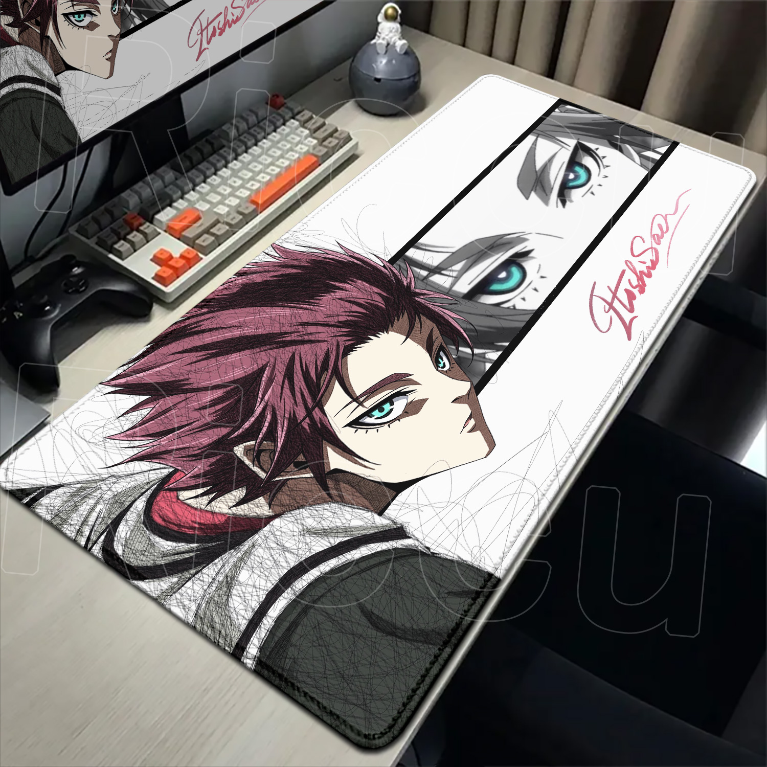 Blue Lock Rin Itoshi anime large gaming mouse pad