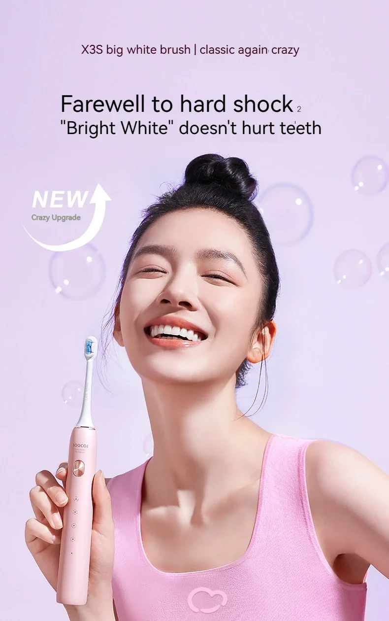 Soocas X3S sonic toothbrush highlighting its four modes function