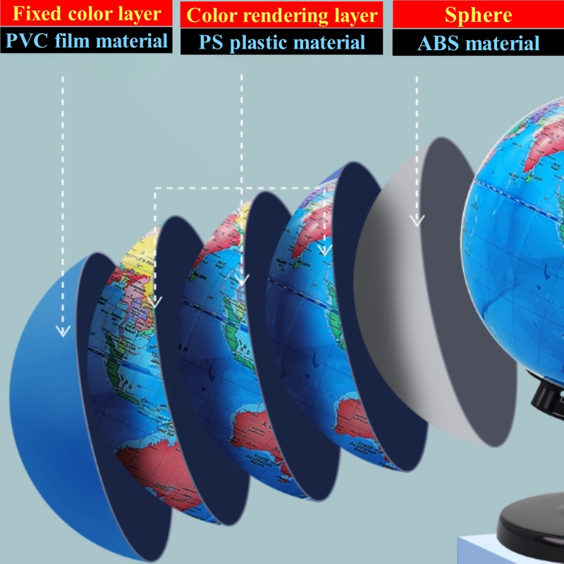 Sphere world globe featuring circular charging jack and USB cable