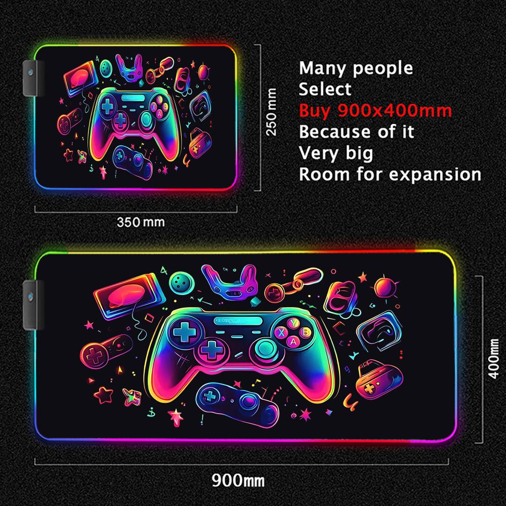 Colorful RGB light gaming keyboard mat