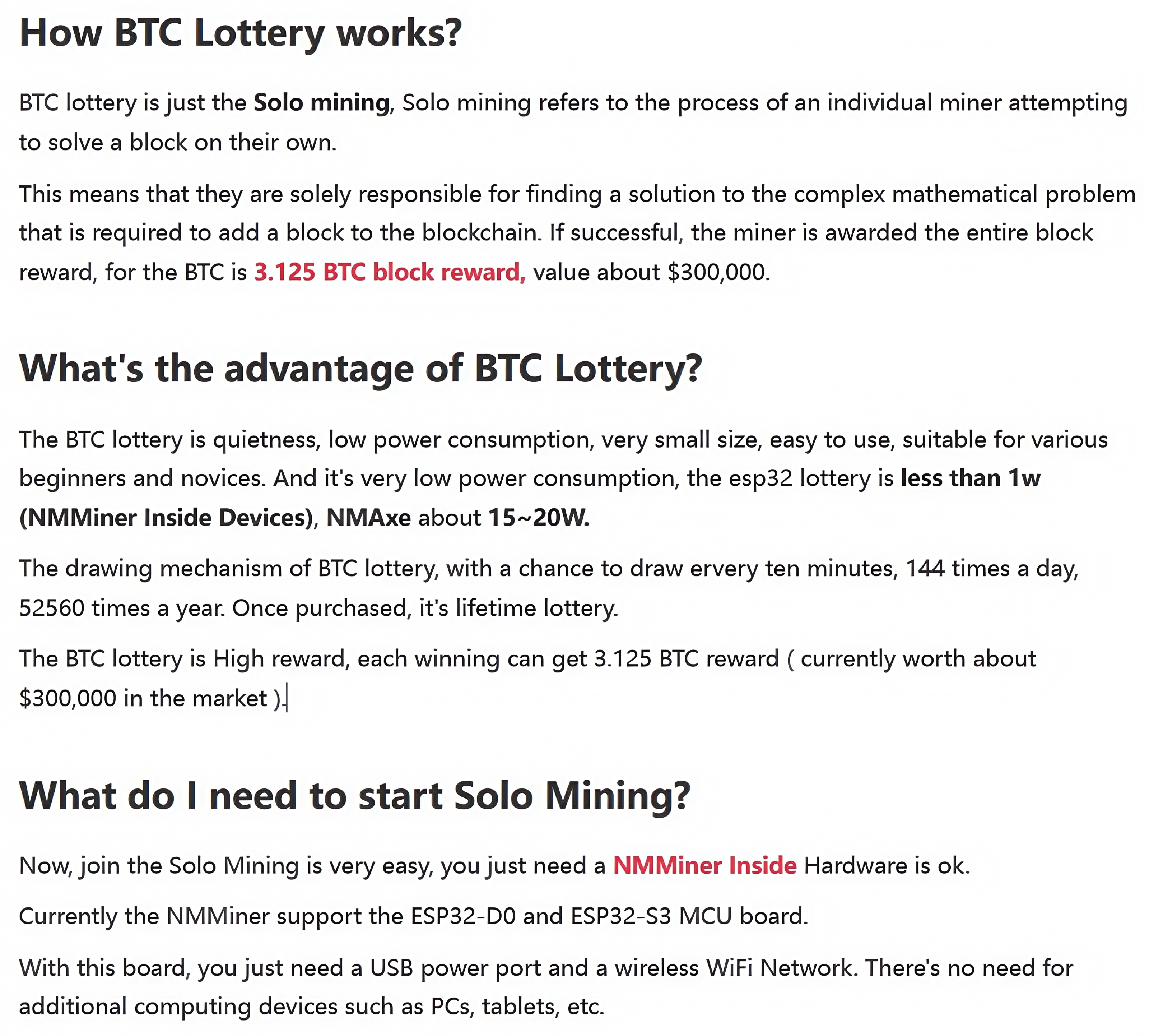 NMMiner troubleshooting and FAQ details