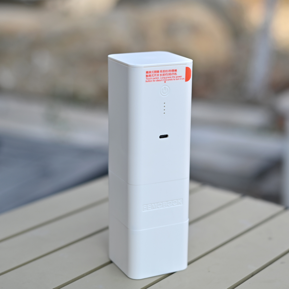 Outdoor use of the portable rechargeable coffee grinder