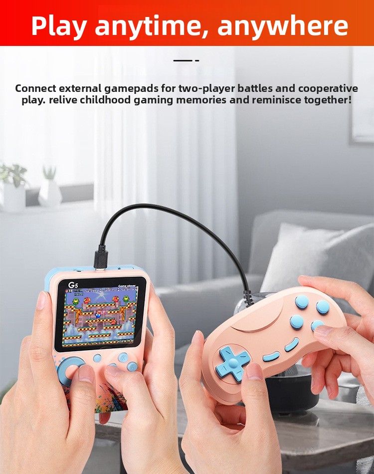 G5 Retro Handheld Game Console 500 Classic Games Portable - Lifestyle shot of the product
