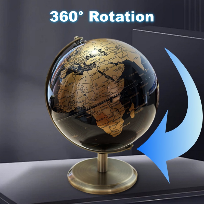 World globe with metal baking paint craftsmanship