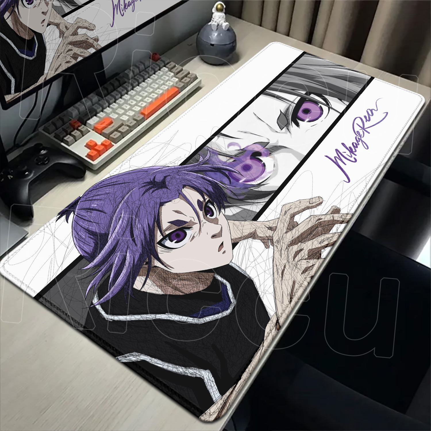 Blue Lock Rin Itoshi anime large gaming mouse pad
