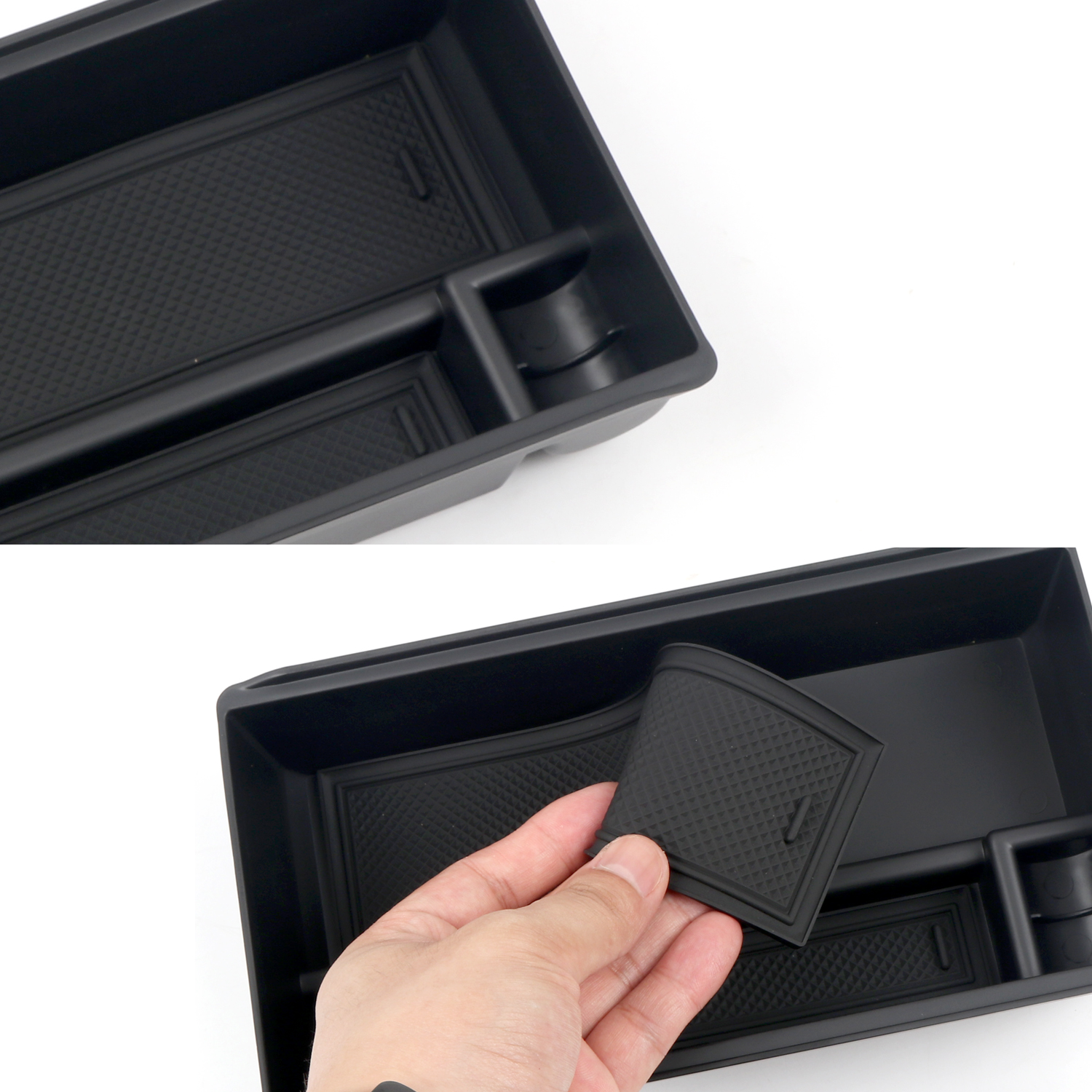 Toyota Land Cruiser J300 Center Console Organizer Tray - Side view of the item