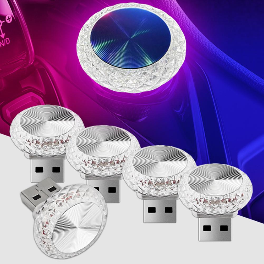 Car USB Ambient LED Lights Portable Mini Atmosphere Lamp - Detailed view of the product