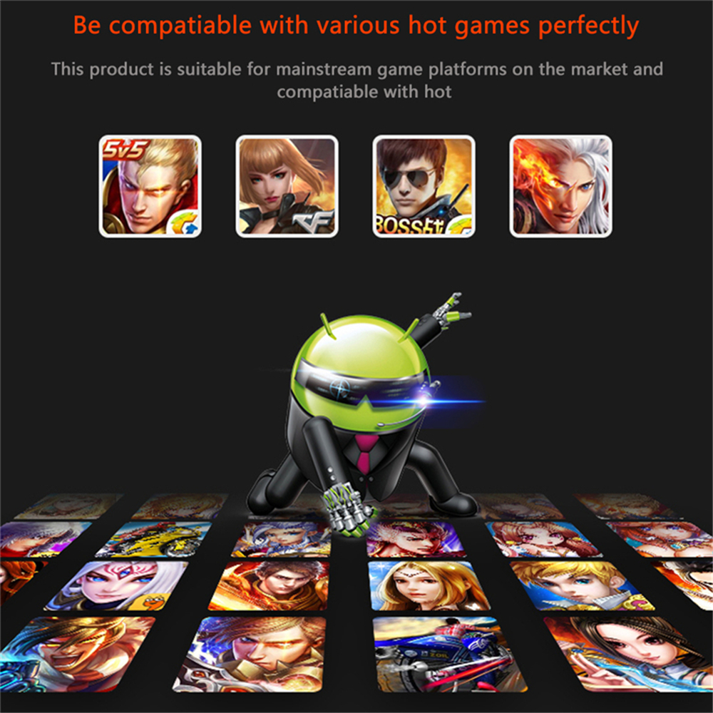 Wireless Bluetooth Mobile Game Controller for Phone PC TV - Sleek profile against neutral background