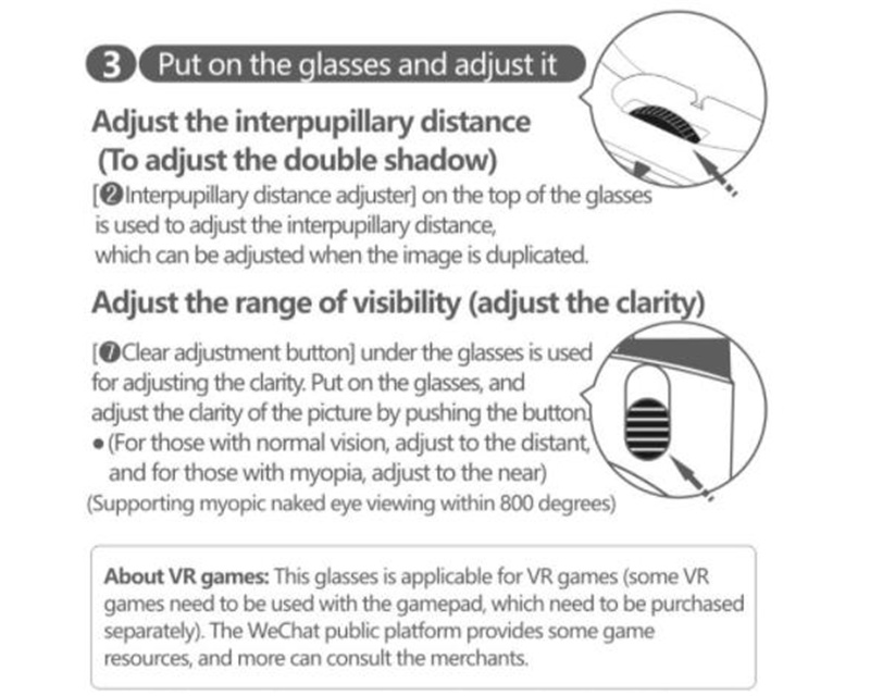 Virtual reality glasses clear optical lens display
