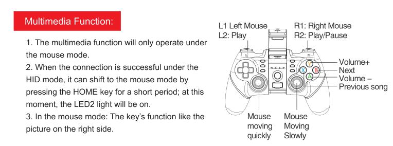 Wireless Bluetooth Mobile Game Controller for Phone PC TV - Sleek profile against neutral background