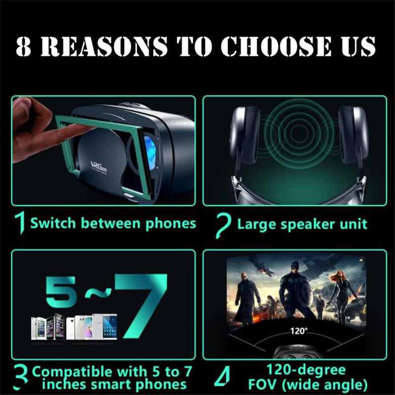 VR plus style glasses with integrated headset function