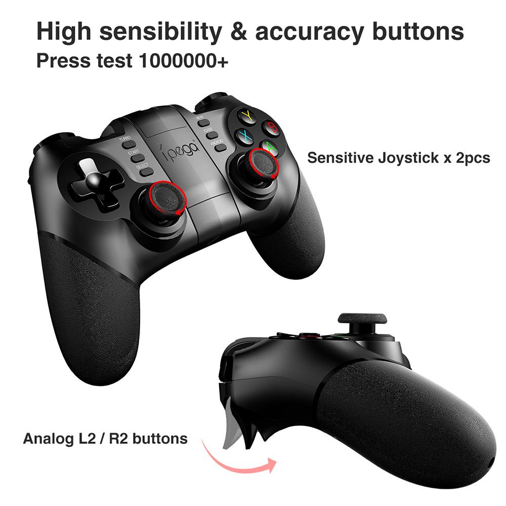 Wireless Bluetooth Mobile Game Controller for Phone PC TV - Sleek profile against neutral background