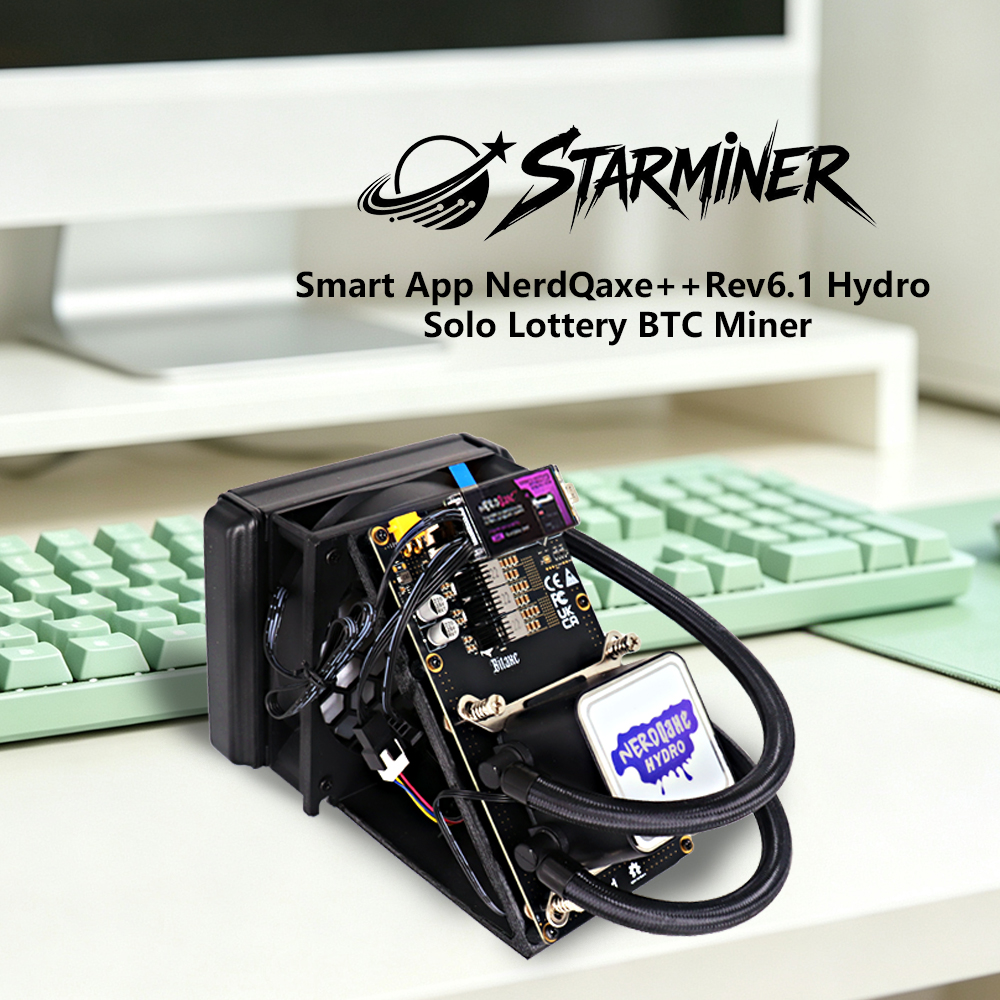 Bitaxe hydro miner internal liquid cooling system