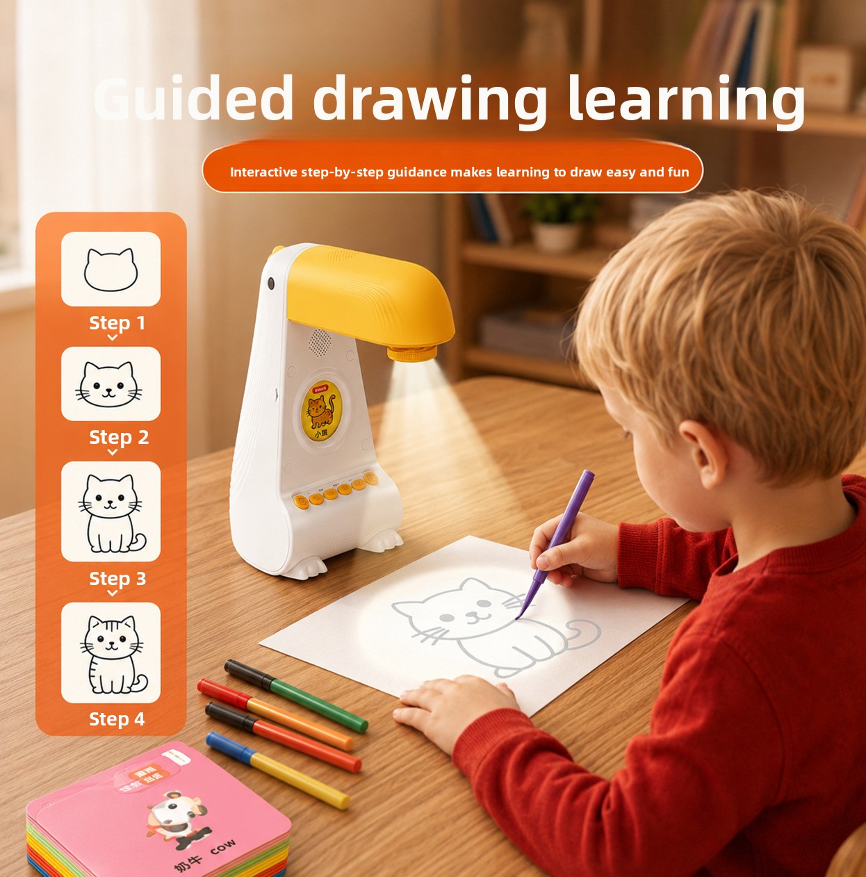 Kids Intelligent Painting Projector Educational Drawing Toy - Product close-up for better view