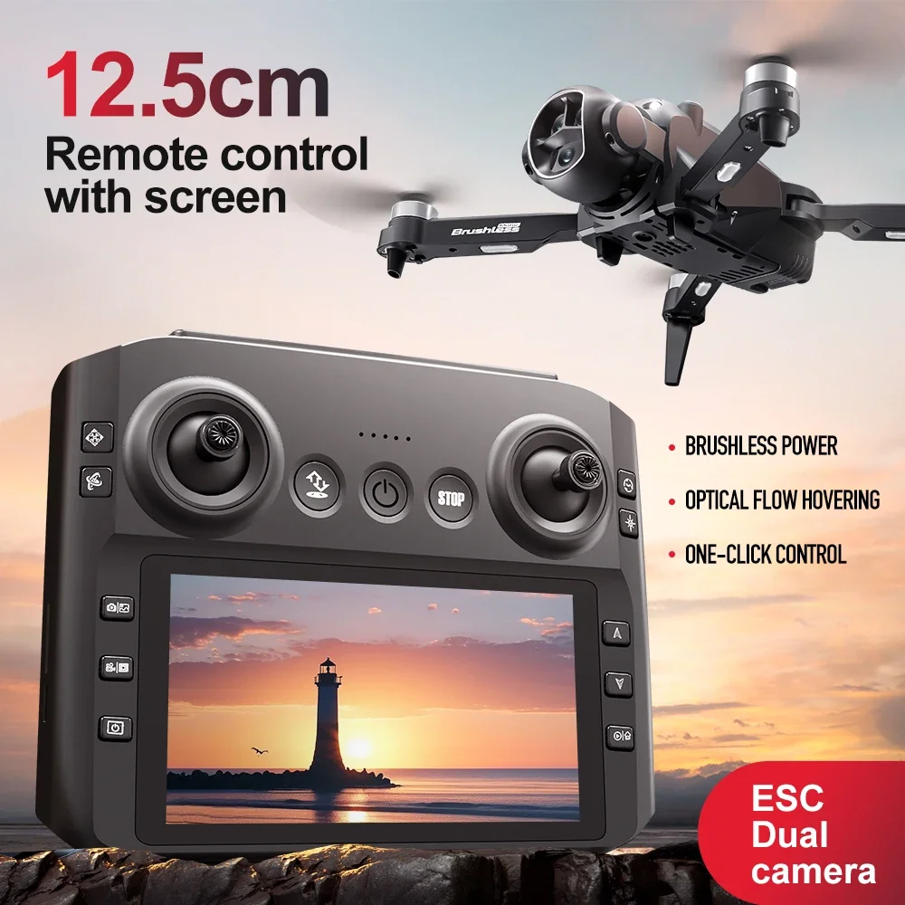 M7 GPS 8K HD Drone with Dual Camera and Obstacle Avoidance - Product shown with accessories