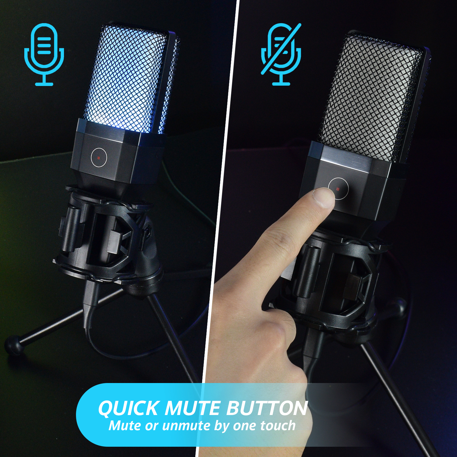 Streaming microphone kit packaged for gaming
