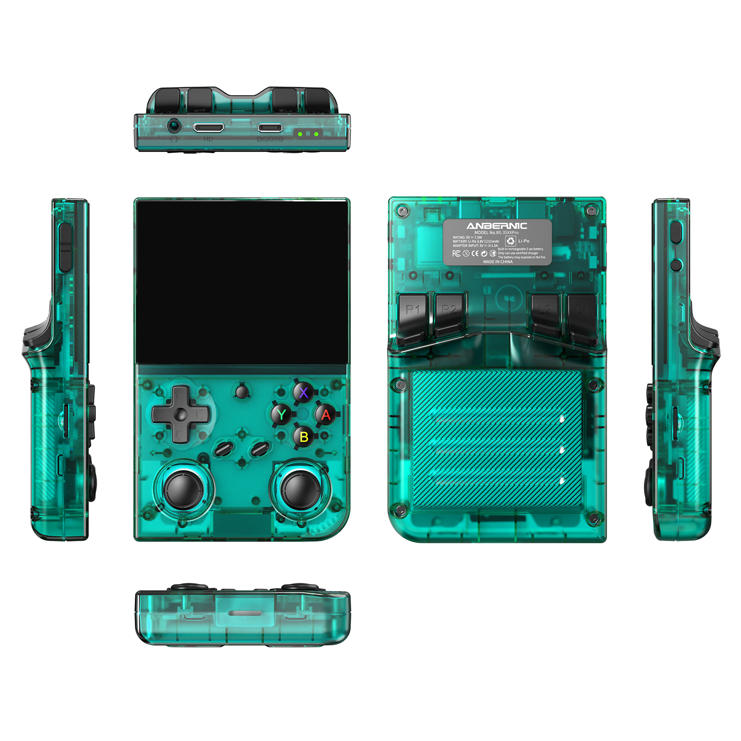Anbernic RG 35XX Pro Retro Handheld Game Console - Elegant design displayed