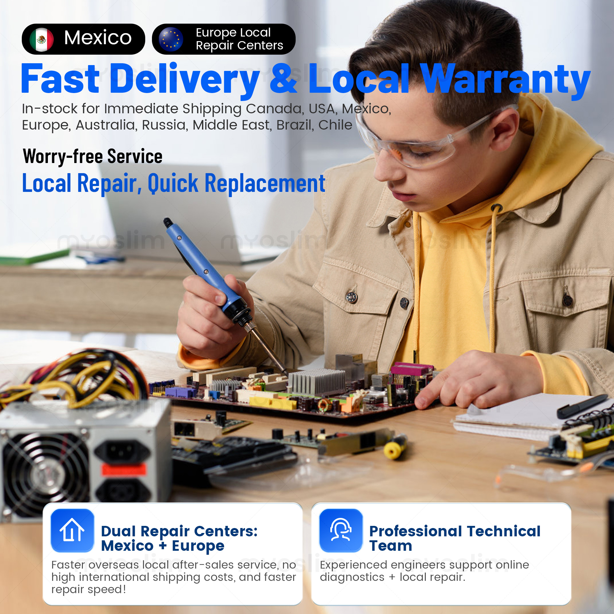 Product feature display and accessories