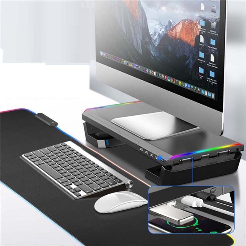 Monitor stand supporting a computer with weight capacity up to 30kg