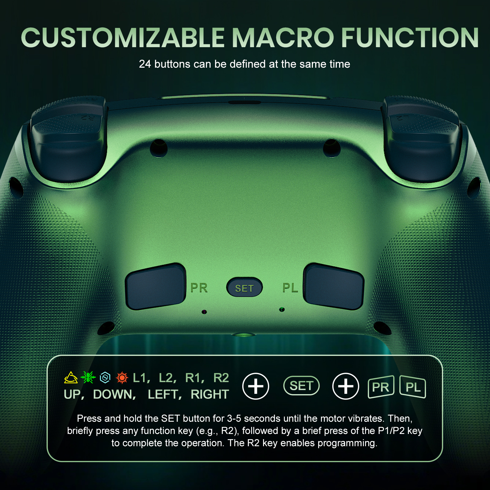Wireless PS5 Controller RGB Gamepad for PC and PS5 Pro Slim - Premium material and texture showcase