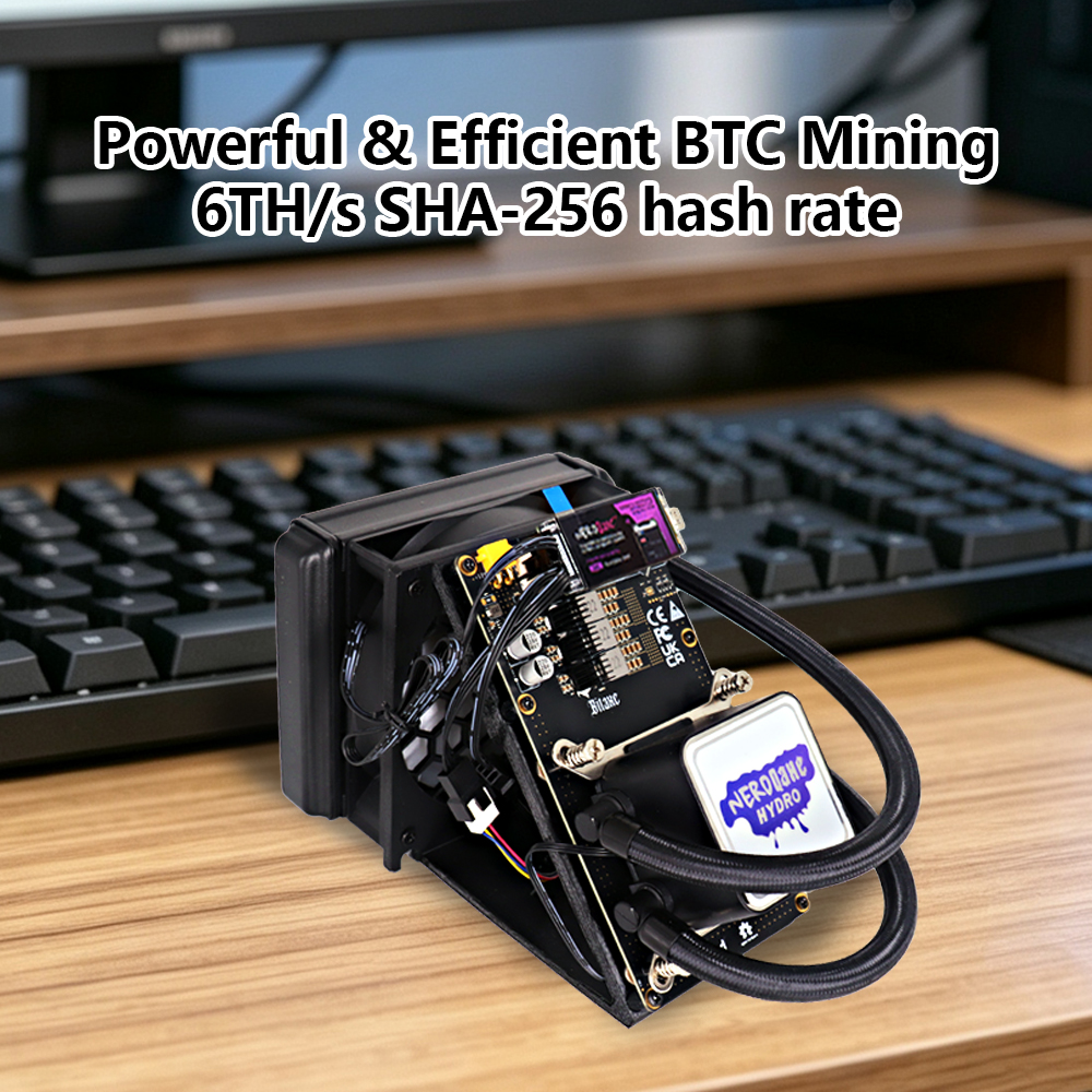 Nerdqaxe rev 6.1 solo crypto miner device
