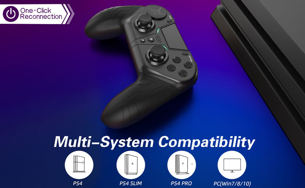 Wireless game controller compatible with PlayStation and PC