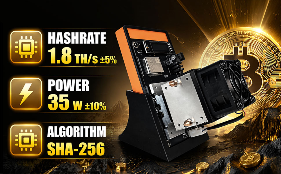 LuckyMiner Gamma 602 crypto mining machine cooling system