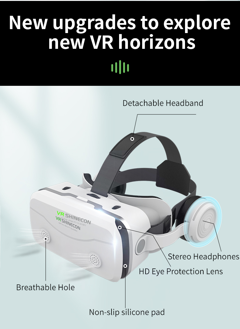 VR Shinecon virtual reality 3D headset goggles for smartphones