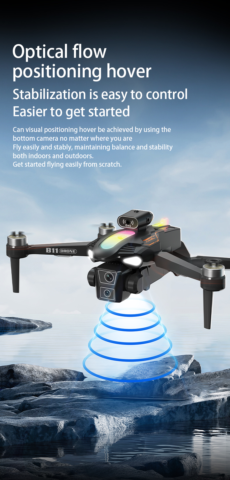 B11 Pro WiFi FPV Drone Quadcopter Dual 4K1080P Camera - picture 8