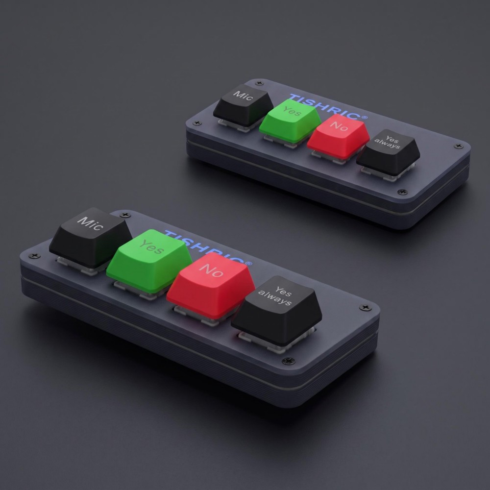 TISHRIC mini mechanical keyboard overview showing design and layout