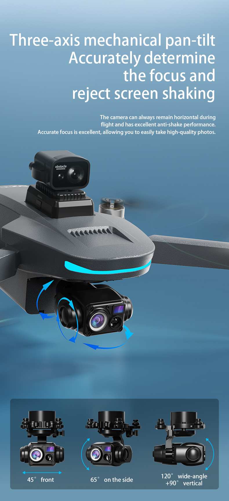 Xiaomi GPS Drone 4K HD Dual Camera Three-Axis RC Quadcopter - Image highlighting product features