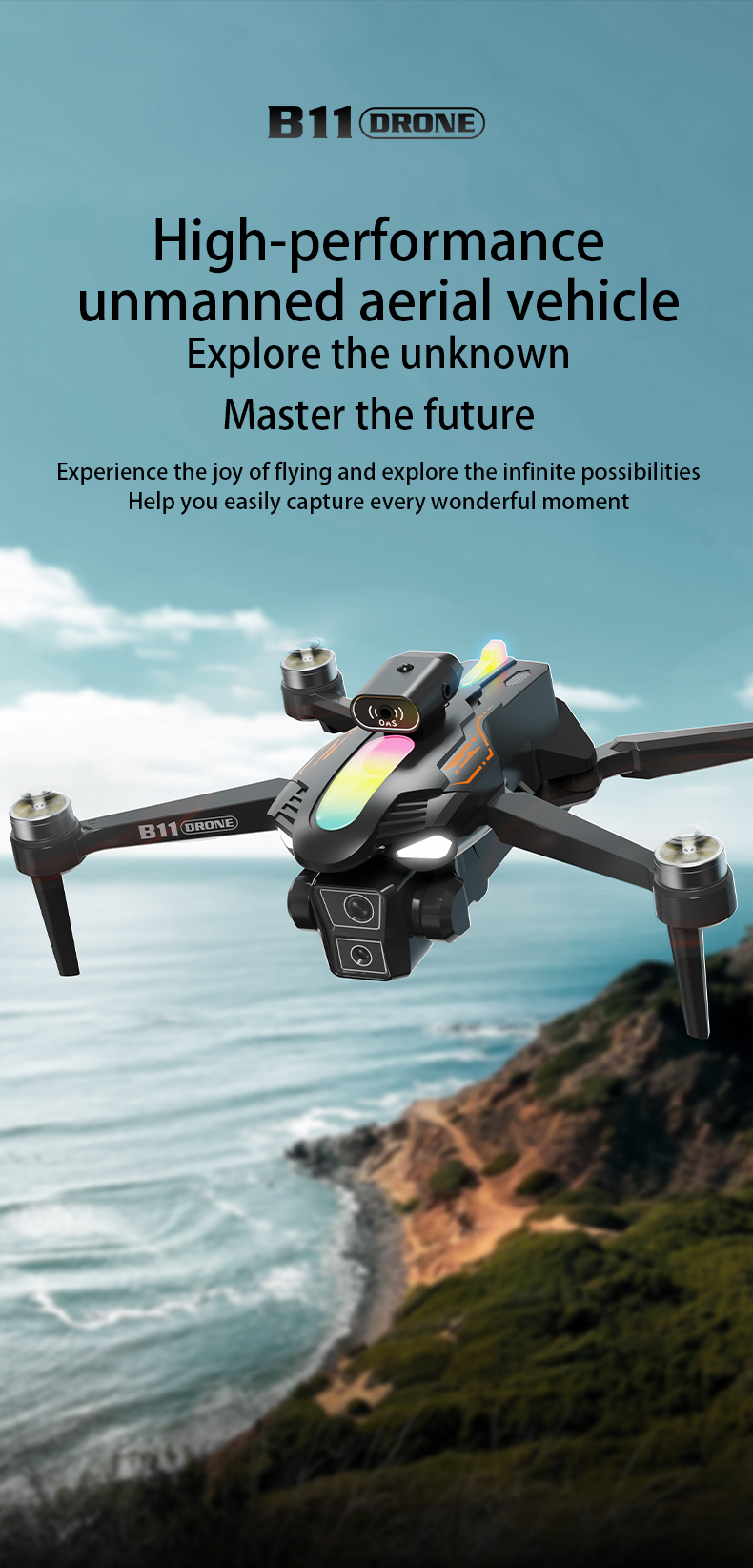 B11 Pro WiFi FPV Drone Quadcopter Dual 4K1080P Camera - picture 1