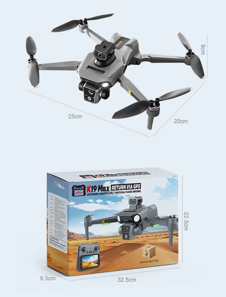 K19 Max GPS Drone 5G Camera Obstacle Avoidance Fishing Drone - Durability emphasized through real-world setting