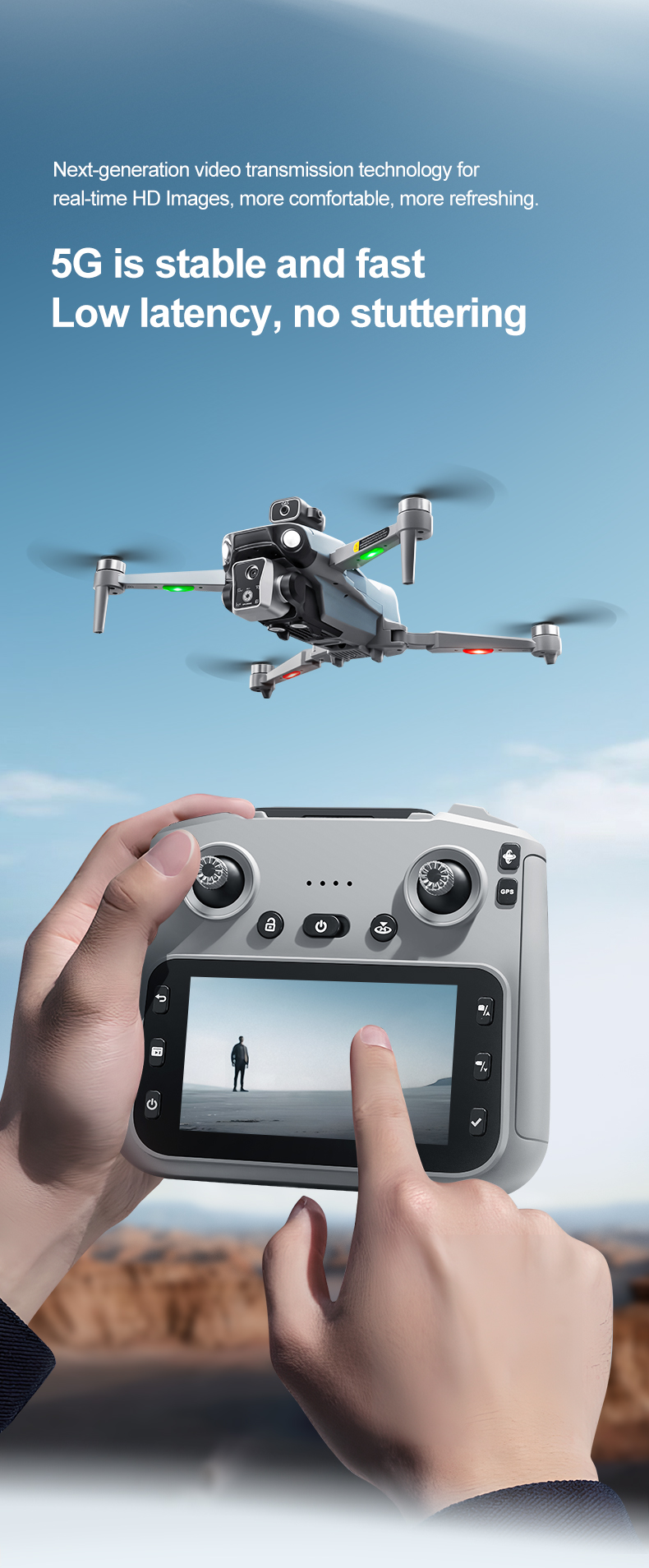 K19 Max GPS Drone 5G Camera Obstacle Avoidance Fishing Drone - Lifestyle shot of the product