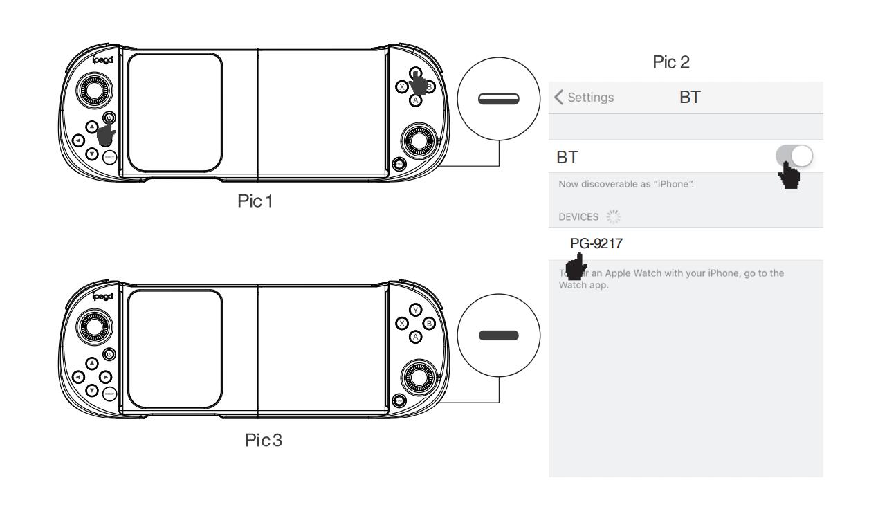 Cell Phone Gamepad Joystick Bluetooth Controller for iPhone - picture 87