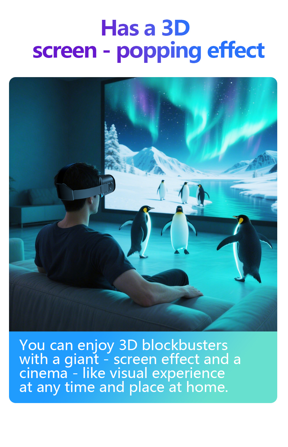 VR glasses with headphones for mobile games