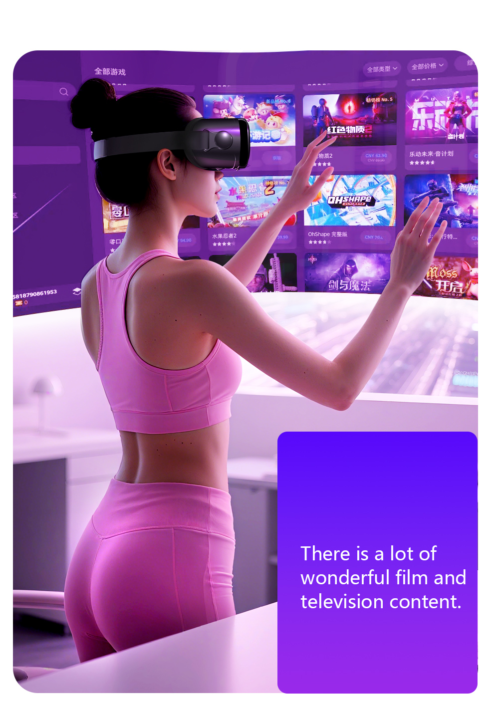3D VR glasses for smartphone with headphones