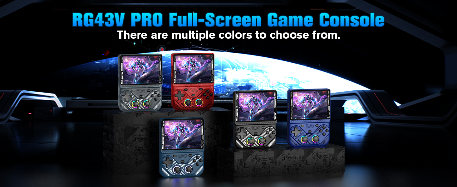 Handheld console showing dual system interface