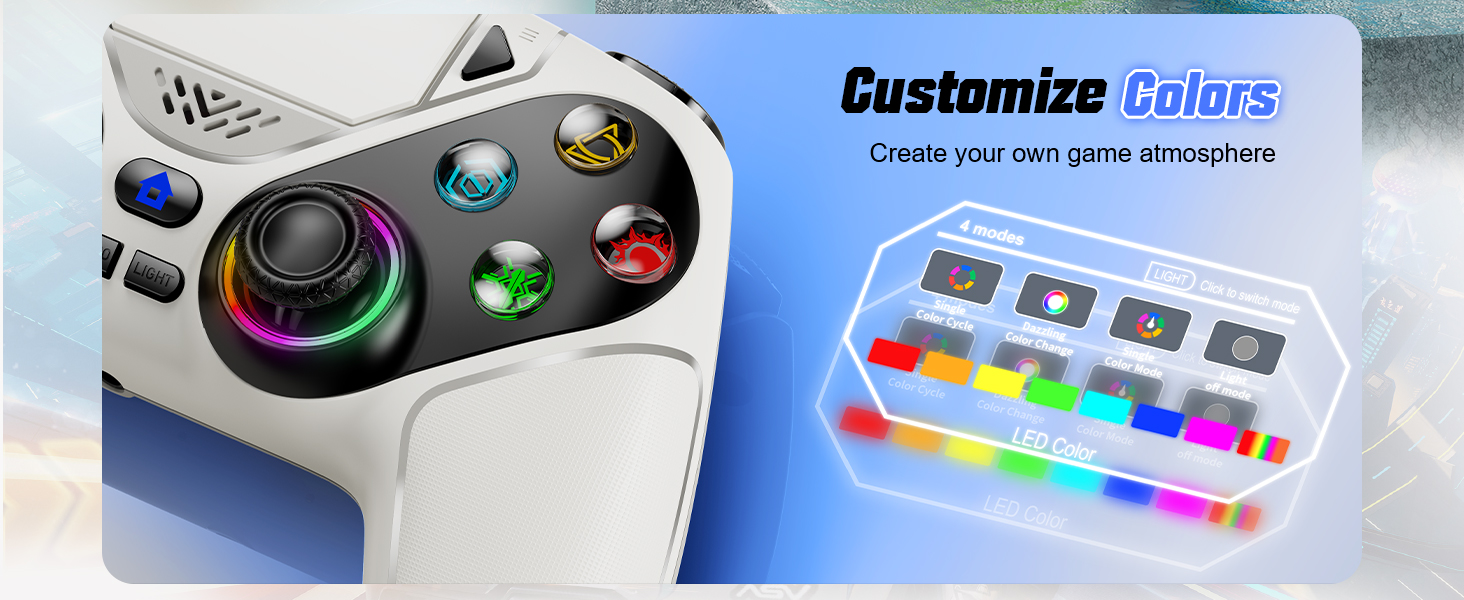 Wireless PS5 Gaming Controller with RGB and Turbo - Minimalist aesthetic in natural lighting